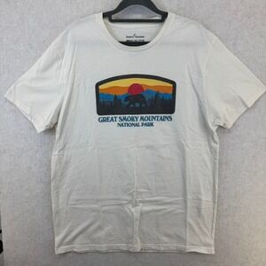 Great Mens Large Smoky Mountains National Park Bear Graphic T Shirt